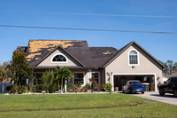 damaged house