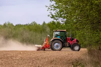 tractor in field
